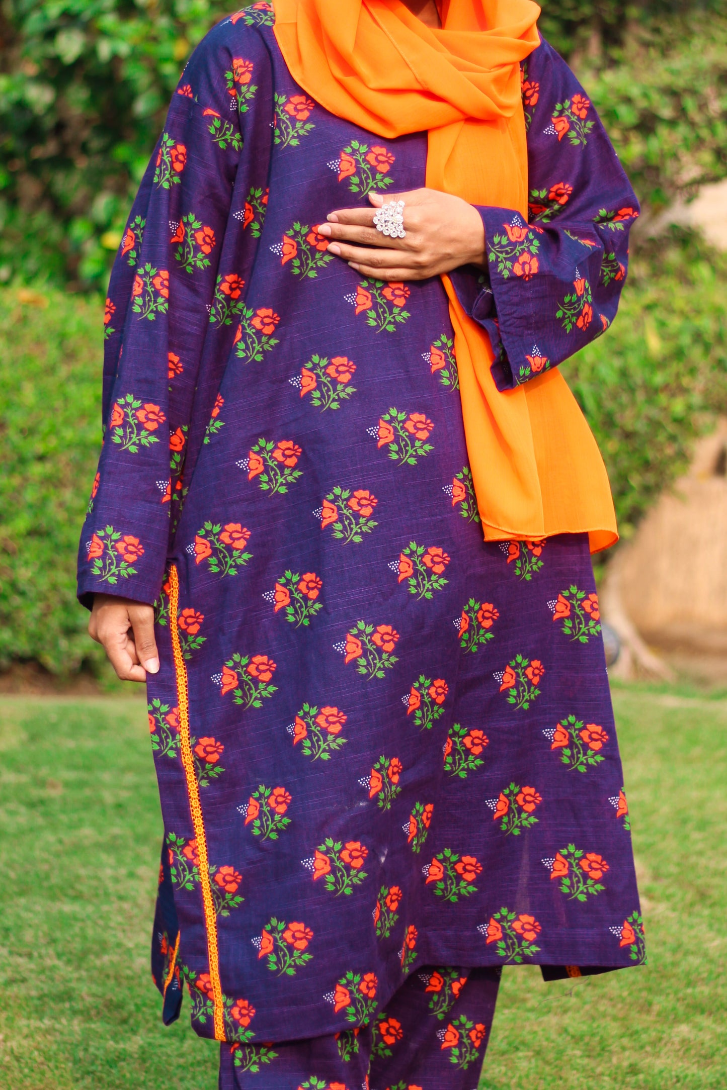 2 piece printed Kadar Stitched Suit