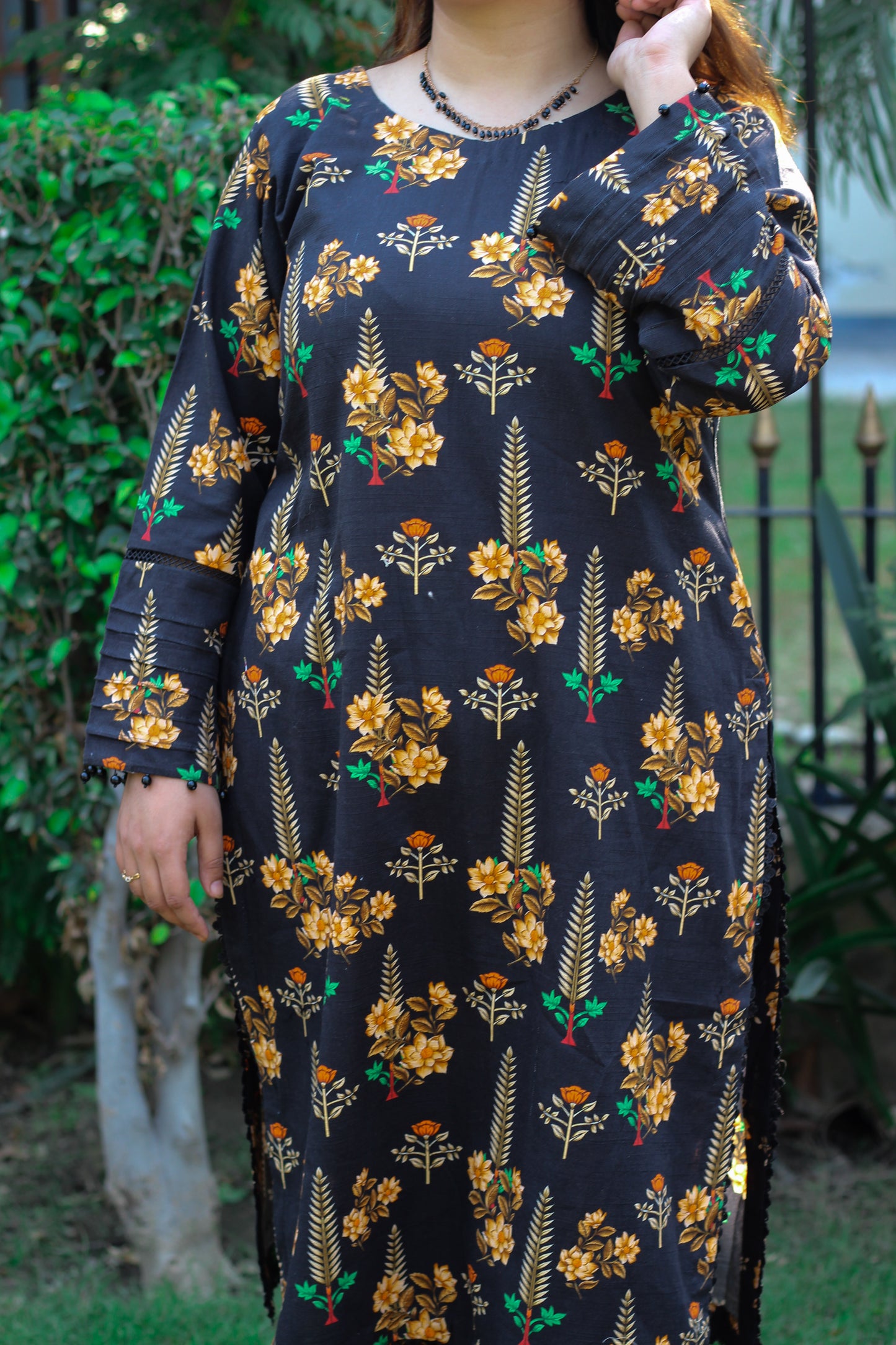 2 piece printed khadar Stitched Suit