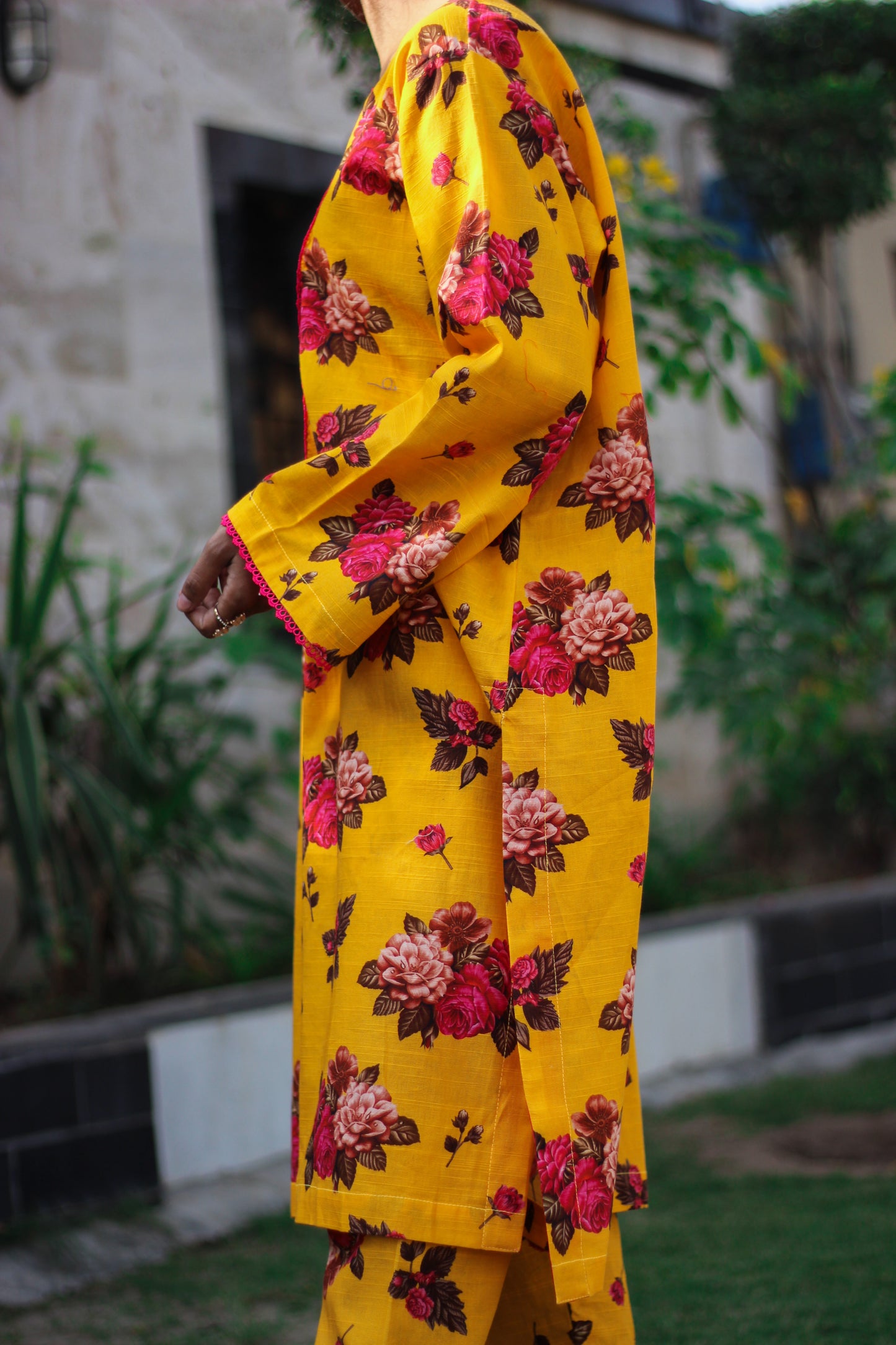 2 piece printed khadar Stitched Suit